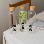 H2O Borosilicate Glass Water Bottle Trio – Eco-Friendly Minimalist Hydration - Image 3