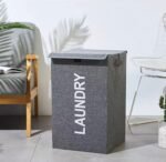 Premium Foldable Linen Laundry Hamper with Lid – Large Capacity Home Organizer - Image 2