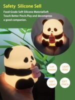Cute Panda silicone Night Light chargeable lamp - Image 4