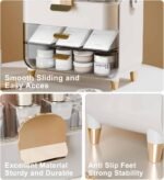 Large Dustproof Cosmetic Organizer with Transparent Dome & Drawers - Image 4