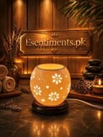 Floral Cut-Out Ceramic Electric Aroma Diffuser & Wax Melter Lamp oil burner - Image 3