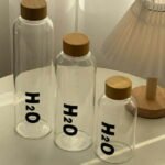 H2O Borosilicate Glass Water Bottle Trio – Eco-Friendly Minimalist Hydration - Image 2
