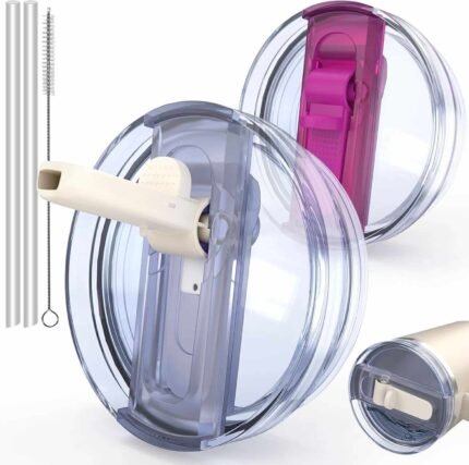 Replacement Lid for Stanley 40oz/30oz Tumbler – Leak-Proof Flip Straw Lid