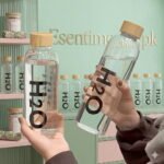 H2O Borosilicate Glass Water Bottle Trio – Eco-Friendly Minimalist Hydration