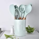12-Piece Premium Silicone Kitchen Utensil Set with Wooden Handles - Image 7