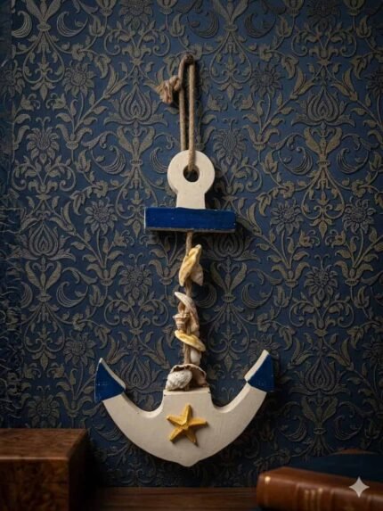 The Mariner’s Luxe Anchor: Hand-Finished Coastal Wall Sculpture