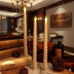 Premium Twisted LED Taper Candles – Realistic Flickering Flameless Spiral Candles (Pack of 6) - Image 2