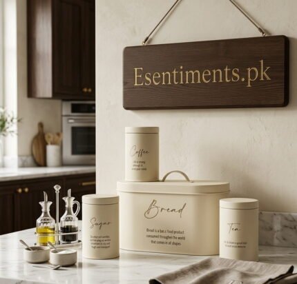 Royal Homeware 4pc Breadbin & Canister Set