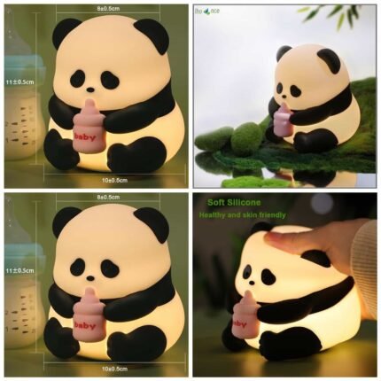 Cute Panda silicone Night Light chargeable lamp
