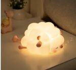 Cute Sheep Silicone Rechargeable LED Night Lamp – Soft Touch Sensor Bedside Light