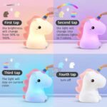 Cute Silicone Unicorn Night Light – Rechargeable LED Nursery Bedside Lamp - Image 4