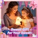 Cute Silicone Unicorn Night Light – Rechargeable LED Nursery Bedside Lamp - Image 3
