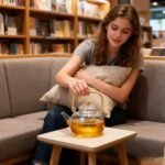 Luxury 1000ml Borosilicate Glass Teapot with Bamboo Handle - Image 2
