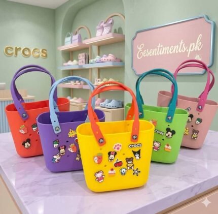 Crocs Medium Beach Bag | Lightweight Waterproof EVA Tote for Travel,