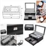 Premium 2-Tier Leather Watch Organizer & Jewelry Display Case - Image 7