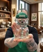 Original Starbucks bearista bear Glass cup - Image 2