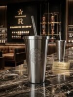 Original Starbucks Classic Stainless Steel Cold Cup Tumbler with Reusable Straw – 16oz (473ml)