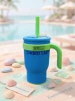CHAKO LAB Insulated Stainless Steel Tumbler with Handle and Straw - Image 6
