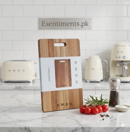 SMEG Premium Acacia Wood Cutting & Serving Board – Natural Solid Wood (Large)