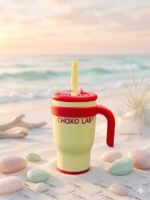 CHAKO LAB Insulated Stainless Steel Tumbler with Handle and Straw - Image 3