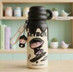 Keyboy Cartoon Water Bottle with Keychain – Durable Kids & School Flask - Image 3