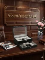 Premium 2-Tier Leather Watch Organizer & Jewelry Display Case - Image 4