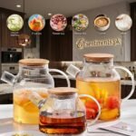 Luxury Borosilicate Glass Pitcher with Bamboo Lid - Image 3