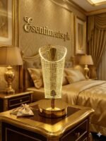 Premium Crystal Cylinder LED Table Lamp – Rechargeable & Dimmable - Image 5