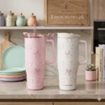 Sitarayuri Pearled Bow Insulated Tumbler with Handle & Straw – 40oz - Image 2