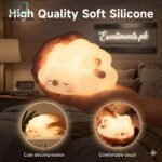 Cute Sheep Silicone Rechargeable LED Night Lamp – Soft Touch Sensor Bedside Light - Image 3