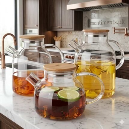 Luxury Borosilicate Glass Pitcher with Bamboo Lid