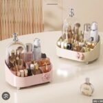 Luxury Rotating Makeup & Skincare Organizer with Dustproof Brush Dome - Image 4
