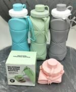 600ml Foldable Silicone Water Bottle – Portable & Leakproof Collapsible Travel Flask - Image 2