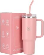 Vento Livre Luxury Matte Travel Tumbler | 40oz Double-Wall Vacuum Insulated Mug with Straw - Image 3