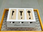 Premium "Dinner Service" Wooden Cutlery Organizer & Storage Box - Image 4