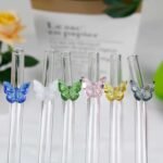 Aesthetic Butterfly Charm Glass Straws (Set of 6) - Image 5