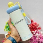 Kawaii Pastel Character Insulated Stainless Steel Tumbler with Straw & Carry Strap – 600ml - Image 4