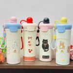 Kawaii Pastel Character Insulated Stainless Steel Tumbler with Straw & Carry Strap – 600ml - Image 2