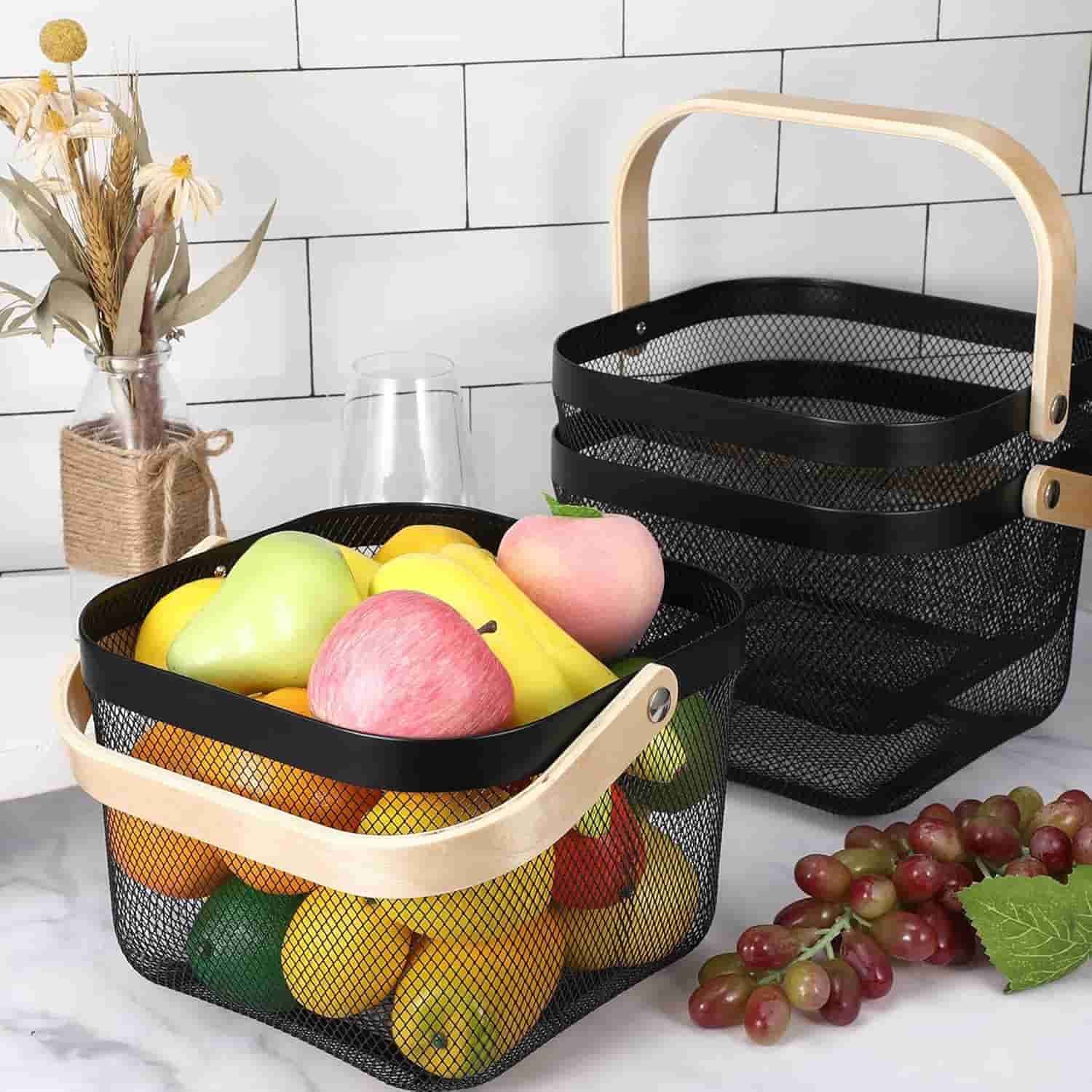 81JSPEv2xXL._AC_SL1500_ (1) Nordic Style Metal Mesh Storage Basket with Foldable Bamboo Handle - Image 1