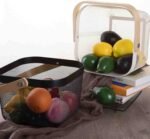 Nordic Style Metal Mesh Storage Basket with Foldable Bamboo Handle - Image 2