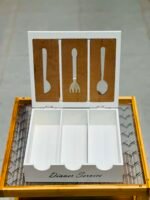 Premium "Dinner Service" Wooden Cutlery Organizer & Storage Box - Image 6