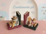 Vintage Bear & Storybook Resin Bookends Set – Charming Pastel Kids' Nursery & Children’s Room Decor - Image 2