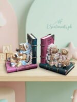 Vintage Bear & Storybook Resin Bookends Set – Charming Pastel Kids' Nursery & Children’s Room Decor - Image 4