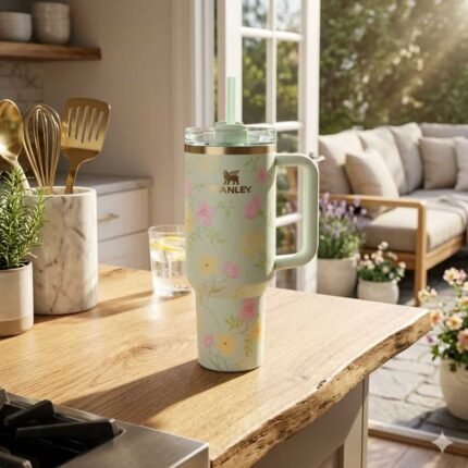 The Stanley Quencher H2.0 FlowState™ Tumbler (40 oz) – Limited Edition Spring Blossoms