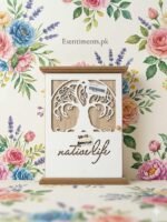 Rustic Wooden "Native Life" Wall Key Cabinet