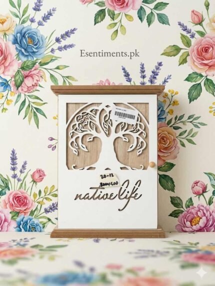 Rustic Wooden "Native Life" Wall Key Cabinet