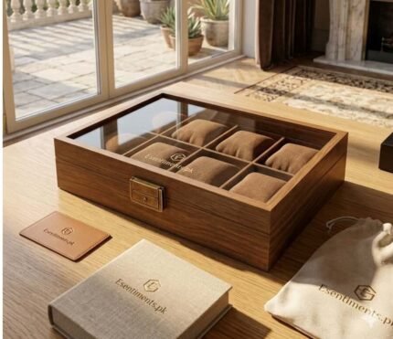 Luxury Velvet Cushion Wooden Watch Organizer Box
