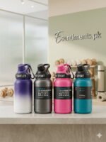 Premium "SPORT" Insulated Gym Water Bottle with Built-in Straw & Handle – 800ml
