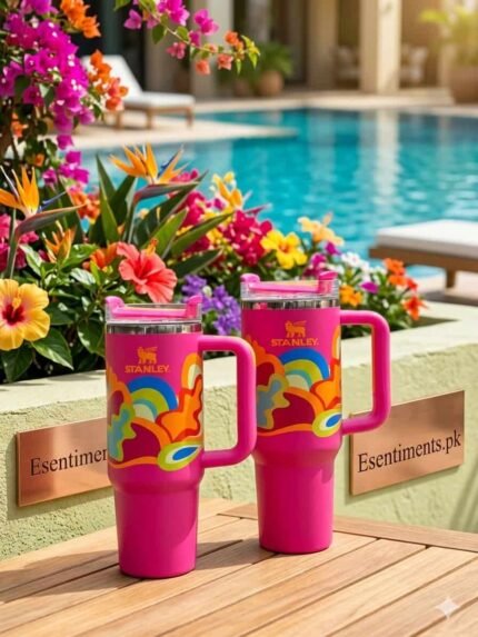 Stanley Quencher H2.0 FlowState Tumbler 30oz & 40oz – Tropical Wave Pink Edition