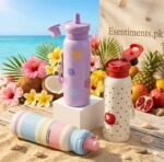 Chic Insulated Stainless Steel Sports Water Bottle with Straw & Strap – 500ml - Image 2